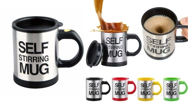 Battery Operated Automatic Self Stirring Mug For Auto Mixing